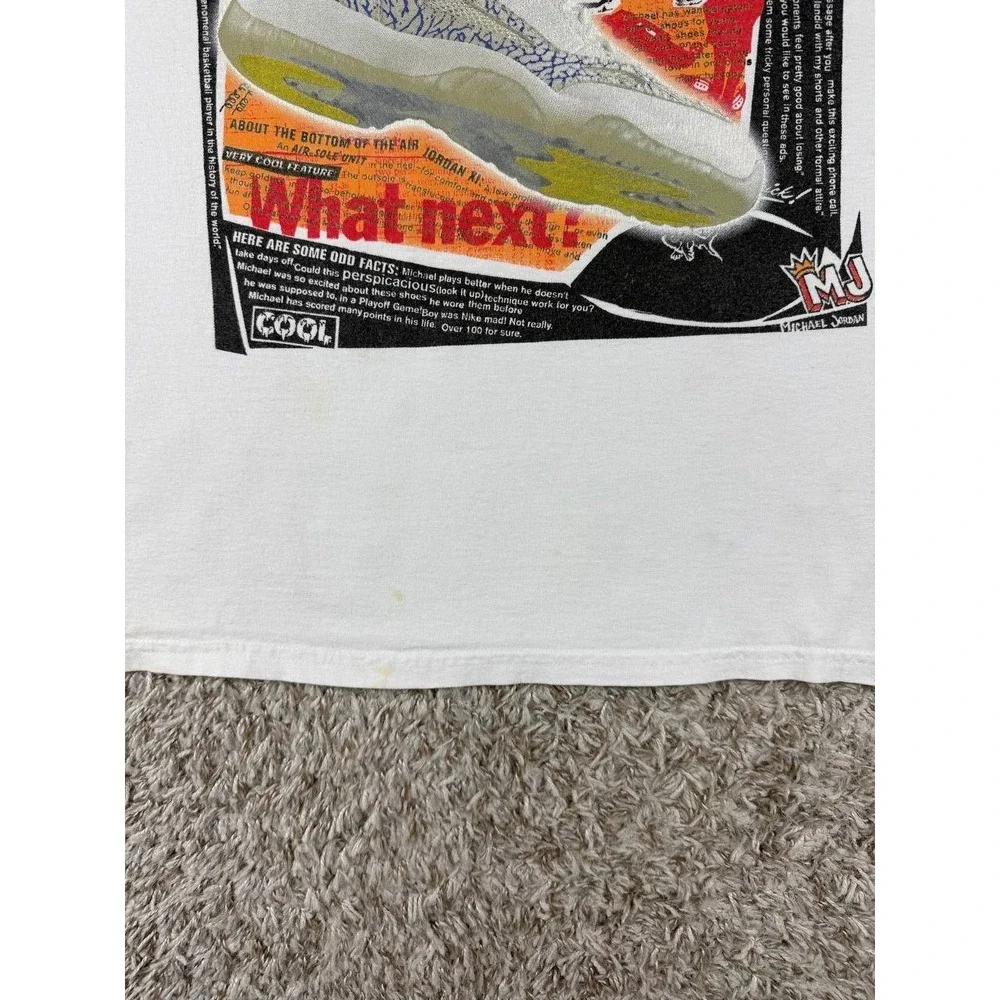 Nike Air Jordan 11 Low IE White Argon Blue 2007 Advertising T-Shirt XXL
